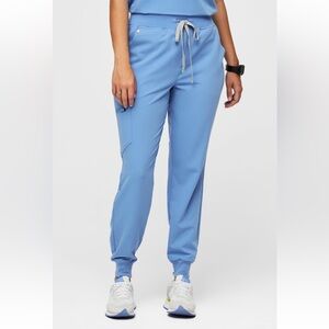 NWT Figs Zamora high waisted ceil blue joggers size Small Tall